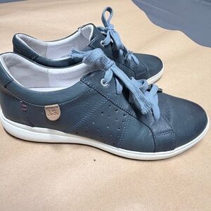 Josef Seibel Women's Teal Leather Sneakers